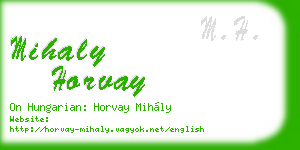 mihaly horvay business card